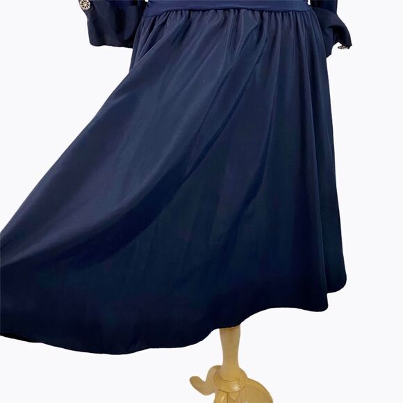 ELIZA J Cuff Sleeve V Neck Ruched Waist Dress - Picture 6 of 13